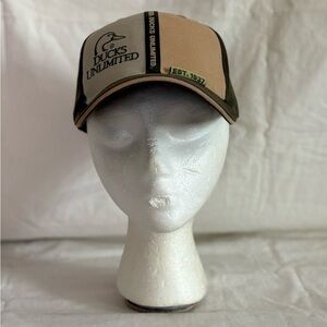 Ducks Unlimited Est 1937 Strapback Adult Olive Embroidered Logo Baseball  Cap